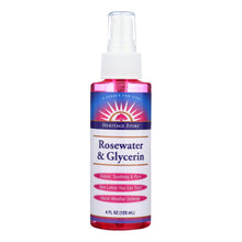 Load image into Gallery viewer, Heritage Products Rosewater And Glycerin Spray - 4 Fl Oz
