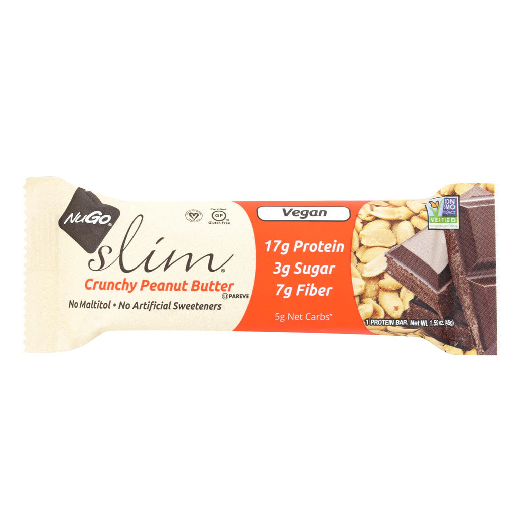 Nugo Nutrition Bar - Slim - Crunchy Peanut Butter - 1.59 Oz Bars - Case Of 12