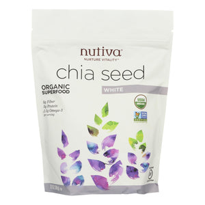 Nutiva Organic White Chia Seeds - 12 Oz