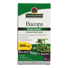 Load image into Gallery viewer, Nature's Answer - Bacopa - 500 Mg - 90 Veggie Caps
