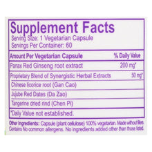 Load image into Gallery viewer, Paradise Herbs Panax Red Ginseng - 60 Vegetarian Capsules
