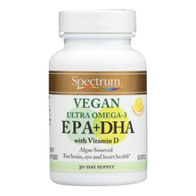Load image into Gallery viewer, Spectrum Essentials Vegan Ultra Omega - 3 Epa And Dha Capsules - 60 Soft Gels

