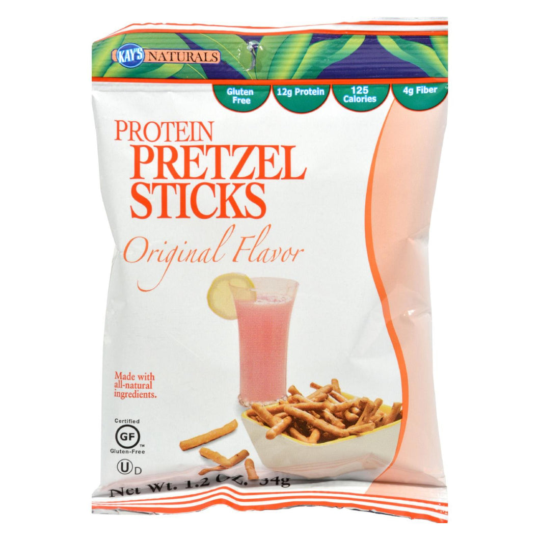 Kay's Naturals High Protein Pretzel Sticks - Orange - Case Of 6 - 1.2 Oz