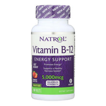 Load image into Gallery viewer, Natrol Fast Dissolving Vitamin B12 - 5000 Mcg - 100 Tabs
