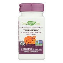 Load image into Gallery viewer, Nature's Way - Turmeric - Maximum Potency - 750 Mg - 60 Vegetarian Capsules
