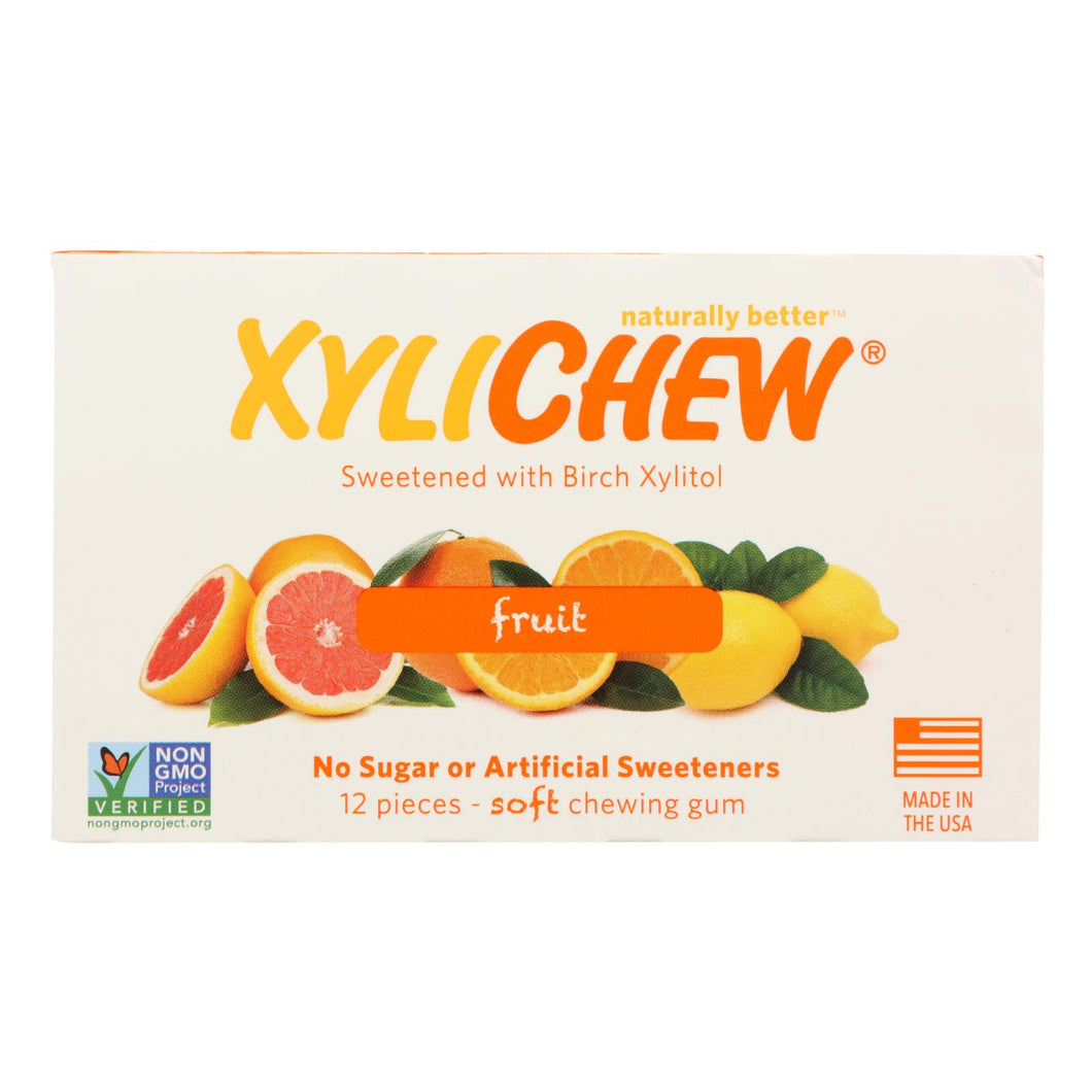 Xylichew Gum - Fruit - Counter Display - 12 Pieces - 1 Case