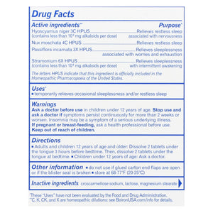 Boiron - Quietude Tablets - Restless Sleep - 60 Tablets
