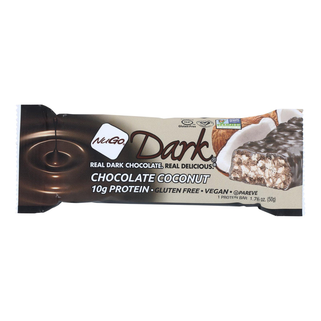 Nugo Nutrition Bar - Nugo Dark - Chocolate Coconut - 1.76 Oz - 1 Case