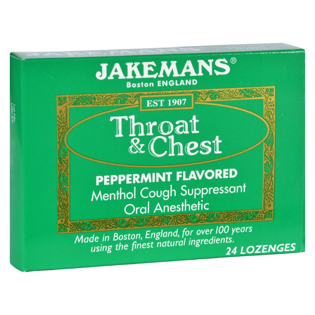 Jakemans Lozenge - Throat And Chest - Peppermint - 24 Count - 1 Case