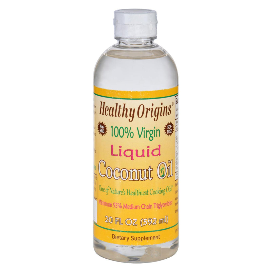 Healthy Origins Coconut Oil - Liquid - 100 Percent Virgin - 20 Oz