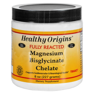 Healthy Origins Magnesium Bisglycinate Chelate - Fully Reacted - 8 Oz