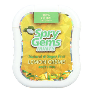 Spry Xylitol Gems - Lemon - Case Of 6 - 40 Count