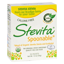 Load image into Gallery viewer, Stevita - Stevia - Spoonable - Certified Organic - 50 Packets
