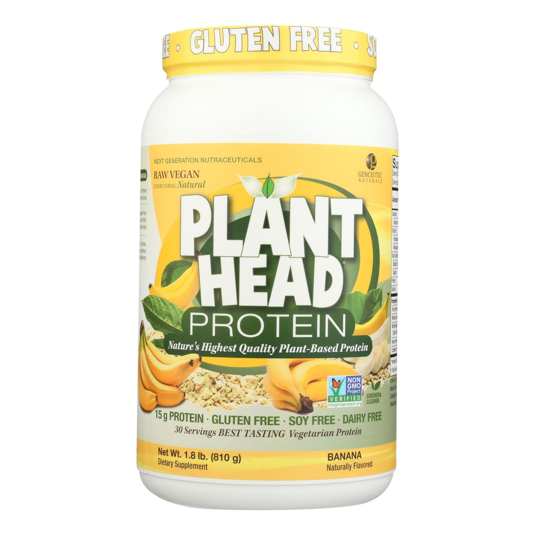 Genceutic Naturals Plant Head Protein - Banana - 1.8 Lb