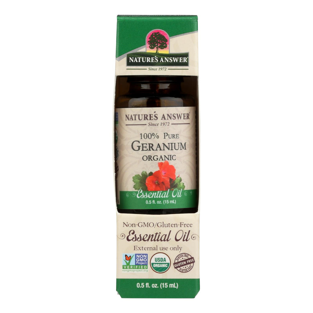 Nature's Answer - Organic Essential Oil - Geranium - 0.5 Oz.