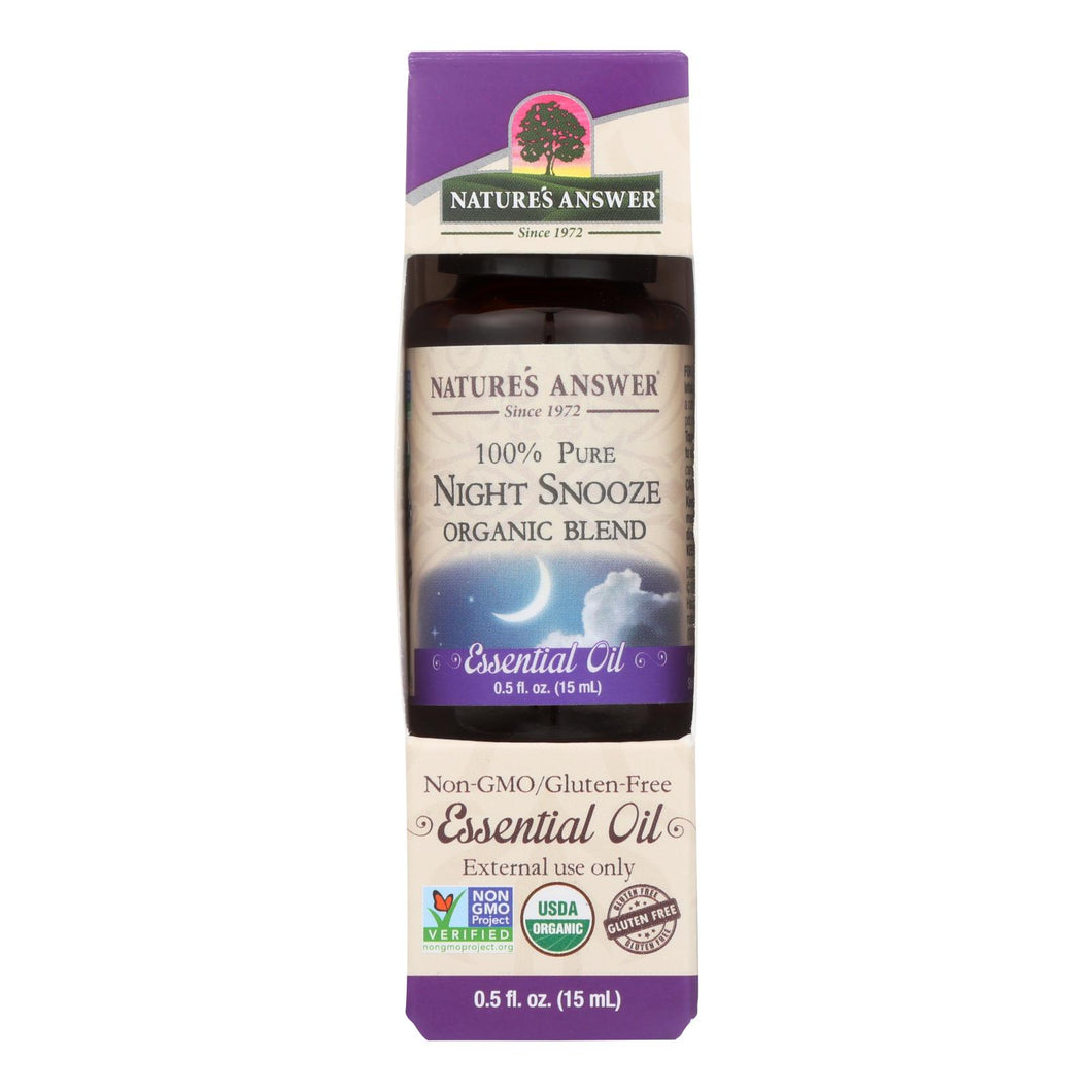 Nature's Answer - Organic Essential Oil Blend - Night Snooze - 0.5 Oz.