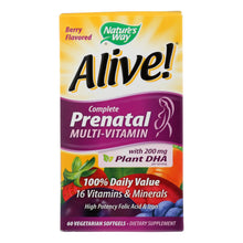 Load image into Gallery viewer, Nature's Way - Alive! Complete Prenatal Multi-vitamin - 60 Vegetarian Softgels
