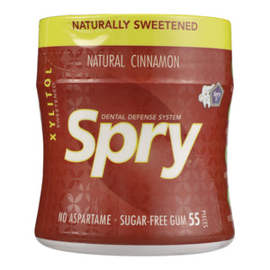 Spry Xylitol Gum - Stronger Longer Cinnamon - Case Of 6 - 55 Count