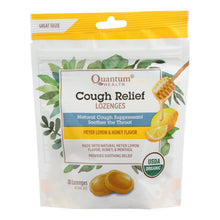 Load image into Gallery viewer, Quantum Research Organic Cough Relief Lozenges - Meyer Lemon &amp; Honey - 18 Count
