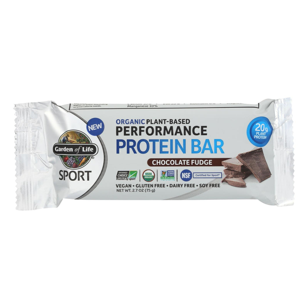 Garden Of Life - Sport Protein Bar - Chocolate Fudge - Case Of 12 - 2.7 Oz