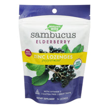 Load image into Gallery viewer, Nature's Way Sambucus Mint Flavored Zinc Lozenges  - 1 Each - 24 Ct
