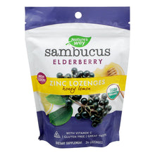 Load image into Gallery viewer, Nature's Way Honey Lemon Elderberry Zinc Lozenges  - 1 Each - 24 Ct
