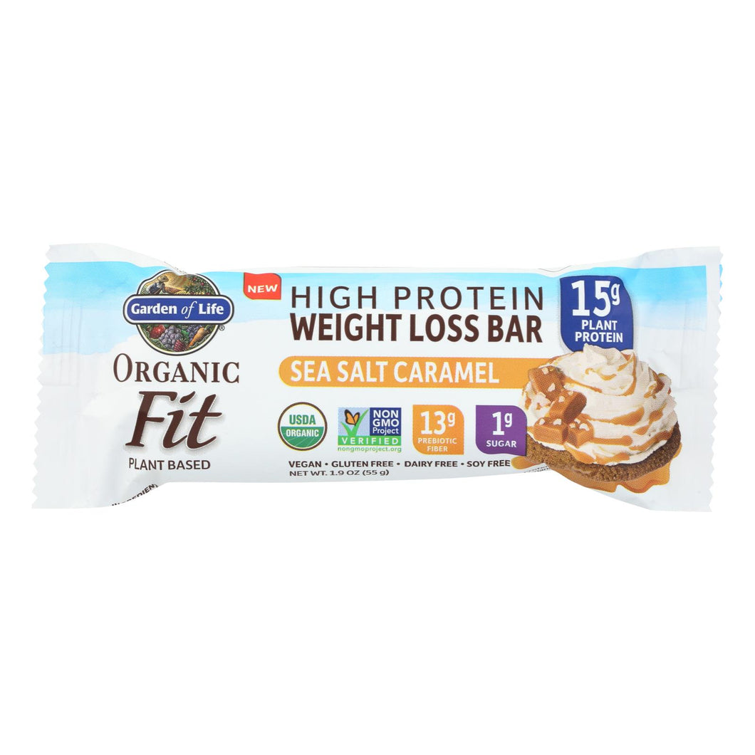 Garden Of Life - Fit High Protein Bar Sea Salt Caramel - Case Of 12 - 1.9 Oz